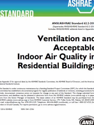 ASHRAE 62.2-2016