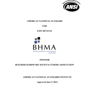 BHMA A156.3-2014
