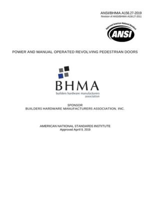 BHMA A156.27-2019 BHMA A156.27-2019