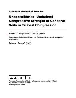 AASHTO T 296-10 (2020)