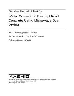 AASHTO T 318-15 (2019) AASHTO T 318-15 (2019)