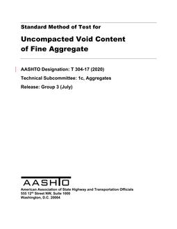 AASHTO T 304-17 (2020) AASHTO T 304-17 (2020)
