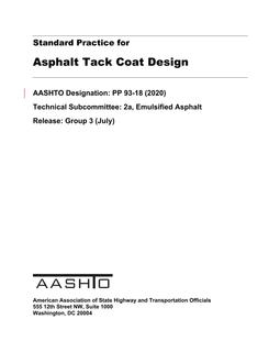 AASHTO PP 93-18 (2020)