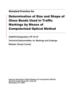 AASHTO PP 74-19