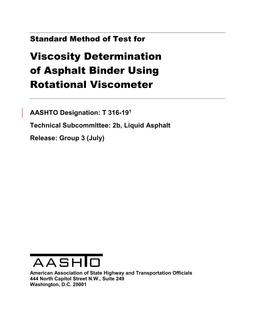 AASHTO T 316-19 AASHTO T 316-19