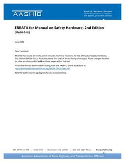 AASHTO MASH-2 Errata 1