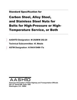 AASHTO M 292M/M 292-20