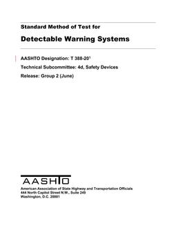 AASHTO T 388-20 AASHTO T 388-20