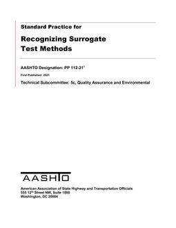 AASHTO PP 112-21