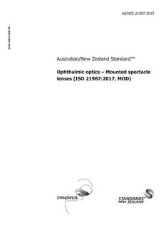 AS/NZS 21987:2019 AS/NZS 21987:2019