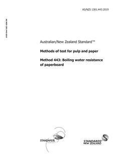 AS/NZS 1301.443:2019 AS/NZS 1301.443:2019