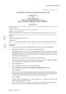 AS/NZS 2642.1:2007 Amd 1:2018 AS/NZS 2642.1:2007 Amd 1:2018