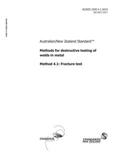 AS/NZS 2205.4.1:2019 AS/NZS 2205.4.1:2019