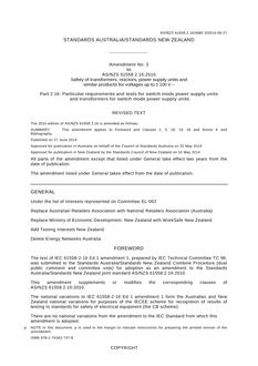 AS/NZS 61558.2.16:2010 Amd 3:2014 AS/NZS 61558.2.16:2010 Amd 3:2014