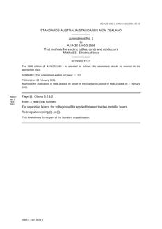 AS/NZS 1660.3:1998 AMDT 1 AS/NZS 1660.3:1998 AMDT 1