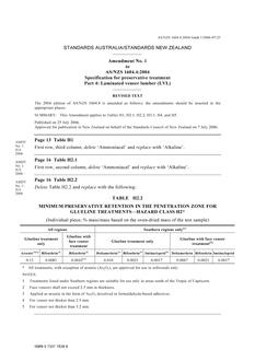 AS/NZS 1604.4:2004 AMDT 1 AS/NZS 1604.4:2004 AMDT 1