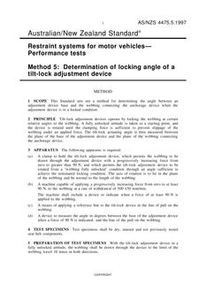 AS/NZS 4475.5:1997 AS/NZS 4475.5:1997