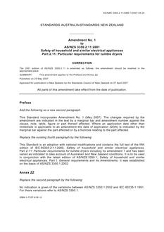 AS/NZS 3350.2.11:2001 AMDT 1