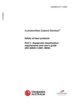 AS/NZS 2211.1:2004 AS/NZS 2211.1:2004