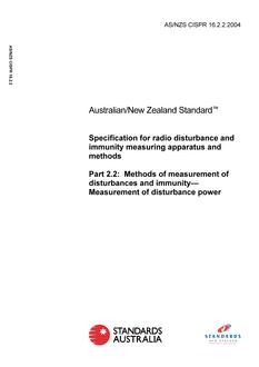 AS/NZS CISPR 16.2.2:2004 AS/NZS CISPR 16.2.2:2004