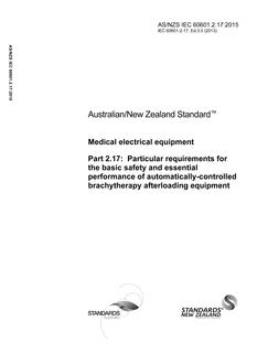 AS/NZS IEC 60601.2.17:2015 AS/NZS IEC 60601.2.17:2015