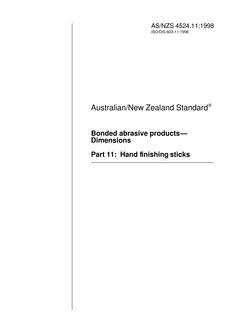 AS/NZS 4524.11:1998 AS/NZS 4524.11:1998