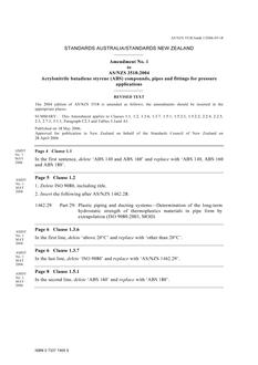 AS/NZS 3518:2004 AMDT 1 AS/NZS 3518:2004 AMDT 1