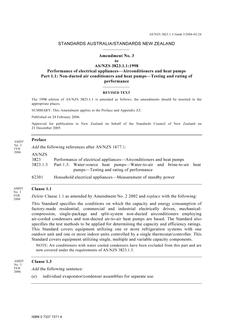 AS/NZS 3823.1.1:1998 AMDT 3 AS/NZS 3823.1.1:1998 AMDT 3