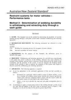 AS/NZS 4475.2:1997 AS/NZS 4475.2:1997