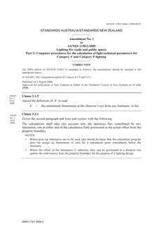AS/NZS 1158.2:2005 AMDT 1