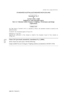AS/NZS 1158.1.1:2005 AMDT 2