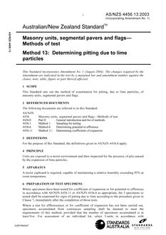 AS/NZS 4456.13:2003 AS/NZS 4456.13:2003