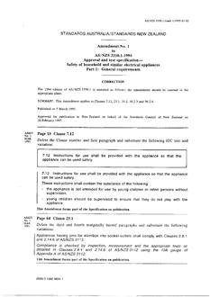 AS/NZS 3350.1:1994 AMDT 1 AS/NZS 3350.1:1994 AMDT 1