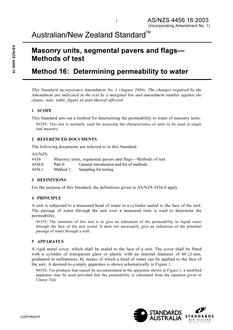 AS/NZS 4456.16:2003 AS/NZS 4456.16:2003