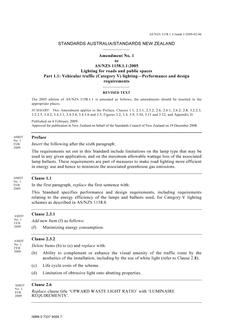 AS/NZS 1158.1.1:2005 AMDT 1