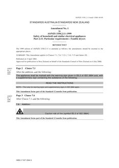 AS/NZS 3350.2.11:1999 AMDT 1