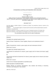 AS/NZS 61558.2.5:2011 AMDT 1