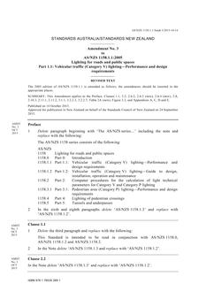 AS/NZS 1158.1.1:2005 Amd 3:2015