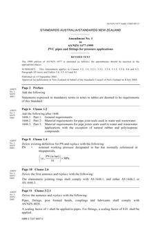 AS/NZS 1477:1999 AMDT 1 AS/NZS 1477:1999 AMDT 1
