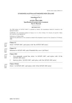 AS/NZS 1604.3:2004 AMDT 2 AS/NZS 1604.3:2004 AMDT 2