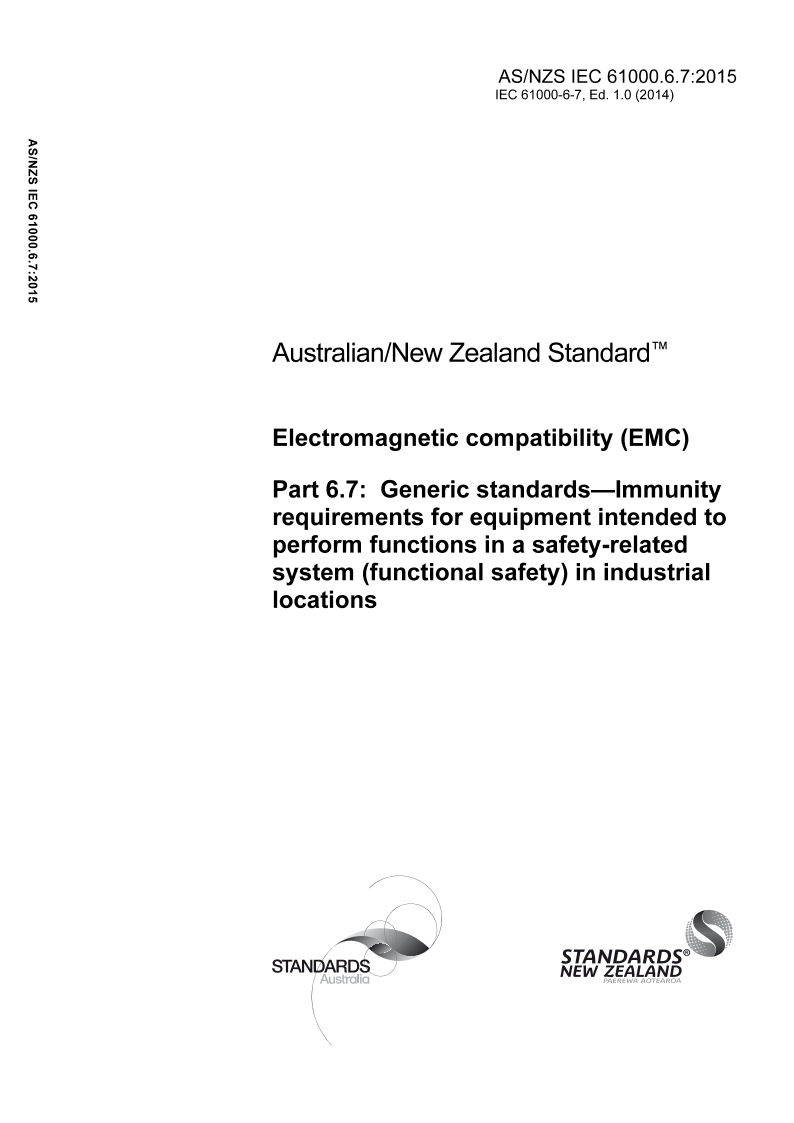 AS/NZS IEC 61000.6.7:2015 AS/NZS IEC 61000.6.7:2015