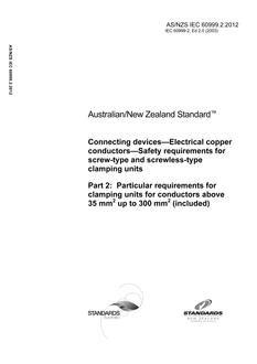 AS/NZS IEC 60999.2:2012 AS/NZS IEC 60999.2:2012