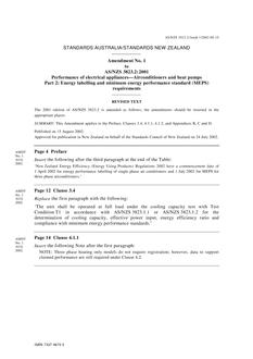 AS/NZS 3823.2:2001 AMDT 1 AS/NZS 3823.2:2001 AMDT 1
