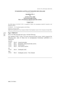 AS/NZS 1170.1:2002 AMDT 1