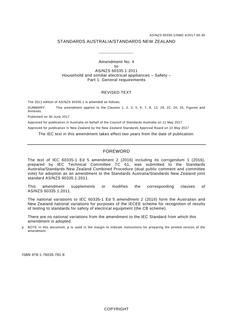 AS/NZS 60335.1:2011 Amd 4:2017