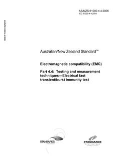 AS/NZS 61000.4.4:2006 AS/NZS 61000.4.4:2006