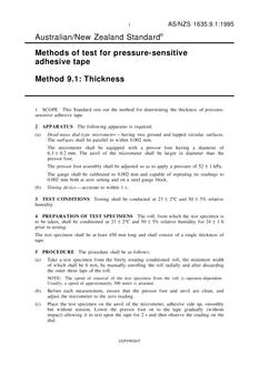 AS/NZS 1635.9.1:1995 AS/NZS 1635.9.1:1995