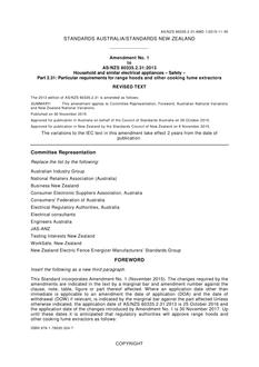 AS/NZS 60335.2.31:2013 Amd 1:2015
