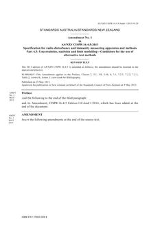 AS/NZS CISPR 16.4.5:2013 Amd 1:2015 AS/NZS CISPR 16.4.5:2013 Amd 1:2015