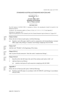 AS/NZS 3500.1:2015 Amd 1:2017